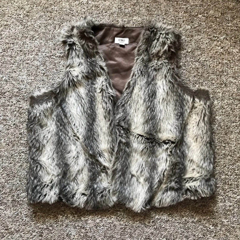 Faux fur vest